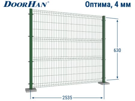 Купить 3D заборную секцию ДорХан 2535×630 мм в Ростове-на-Дону от 992 руб.
